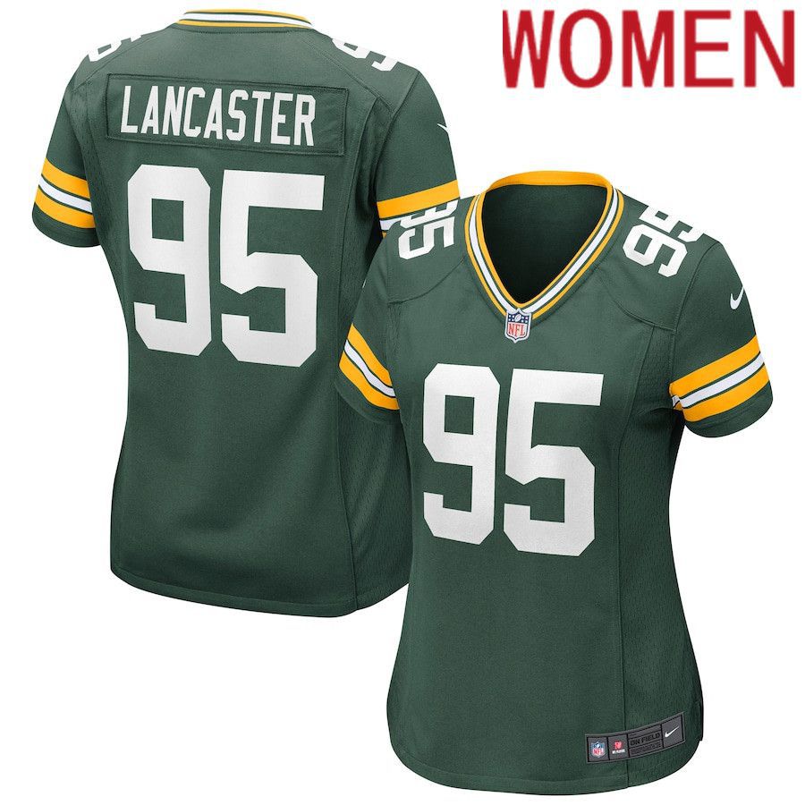 Women Green Bay Packers #95 Tyler Lancaster Nike Green Game NFL Jersey->women nfl jersey->Women Jersey